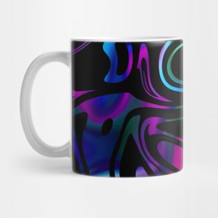 Dynamic Blues Abstract Digital Art. Mug